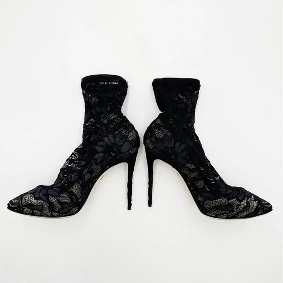 Dolce & Gabbana Lace Ankle Stretch Booties - Picture 4 of 15